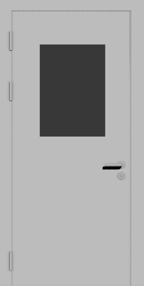 Дверь металлическая противопожарная с остеклением